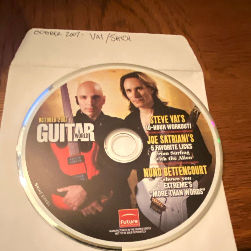 Guitar World Oct 2007 Lesson CD-Rom Steve Vai, Joe Satriani, Nunu Bettencourt